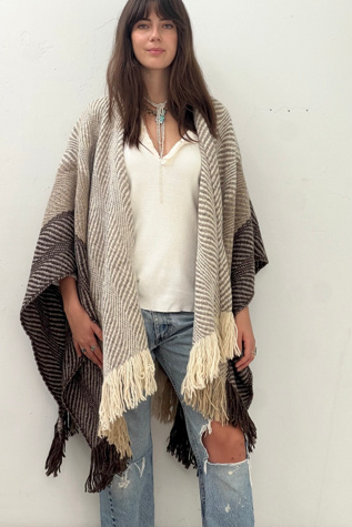 Vintage Handwoven Wool Cape Selected by Anna Corinna