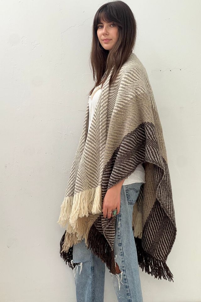 Vintage Handwoven Wool Cape Selected by Anna Corinna #1
