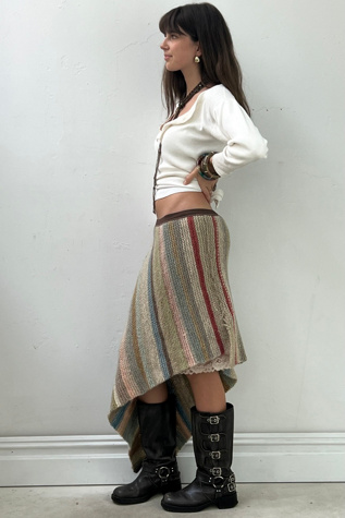 Vintage Knit Asymmetric Skirt Selected by Anna Corinna