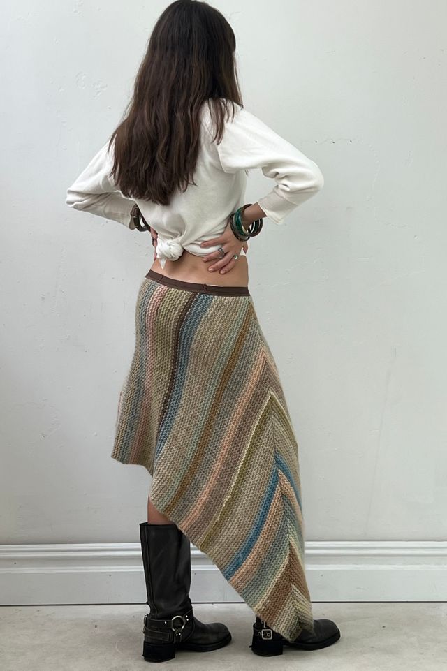 Vintage Knit Asymmetric Skirt Selected by Anna Corinna #2