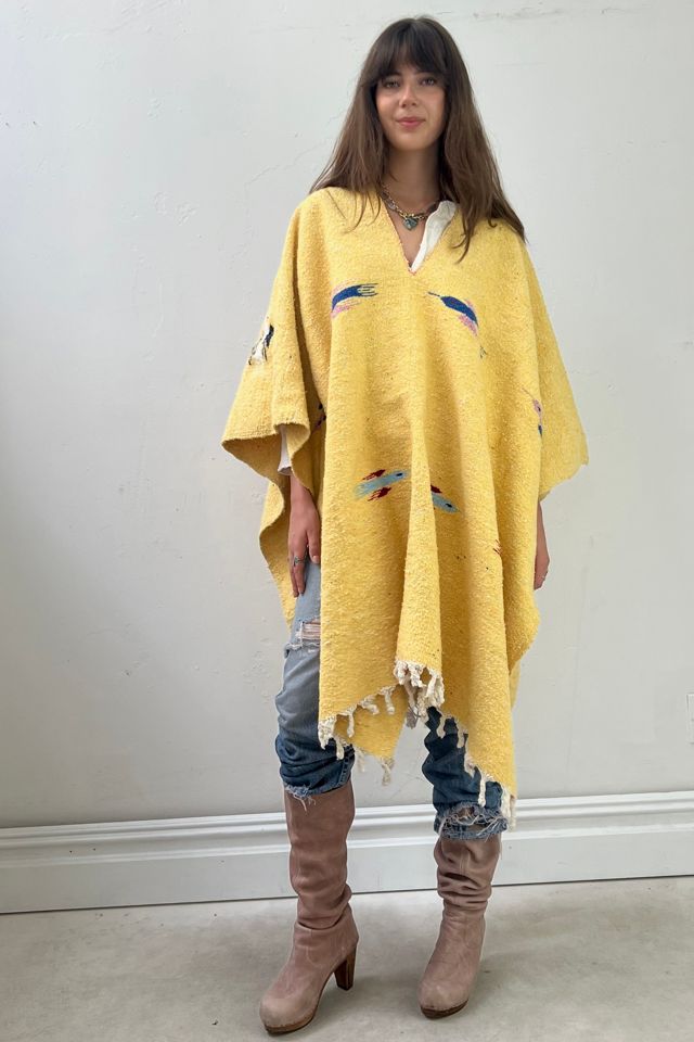 Anna Corinna Reworked Vintage Thunderbird Woven Poncho