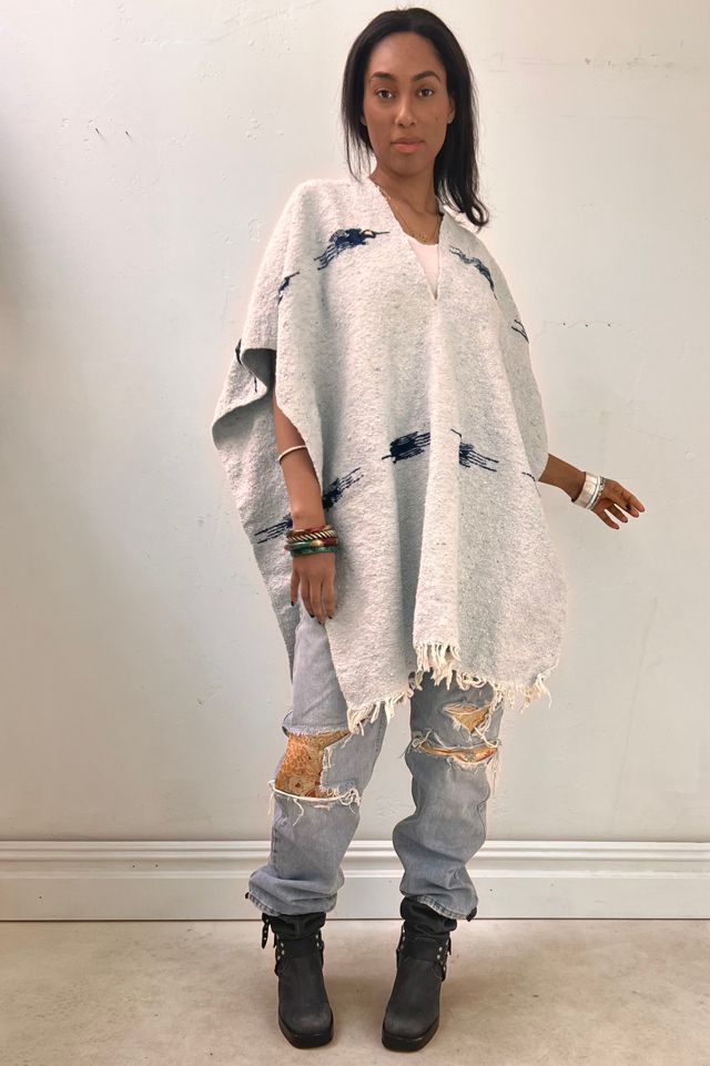 Anna Corinna Reworked Vintage Thunderbird Woven Poncho #2