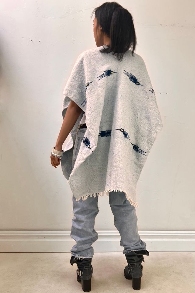 Anna Corinna Reworked Vintage Thunderbird Woven Poncho #3