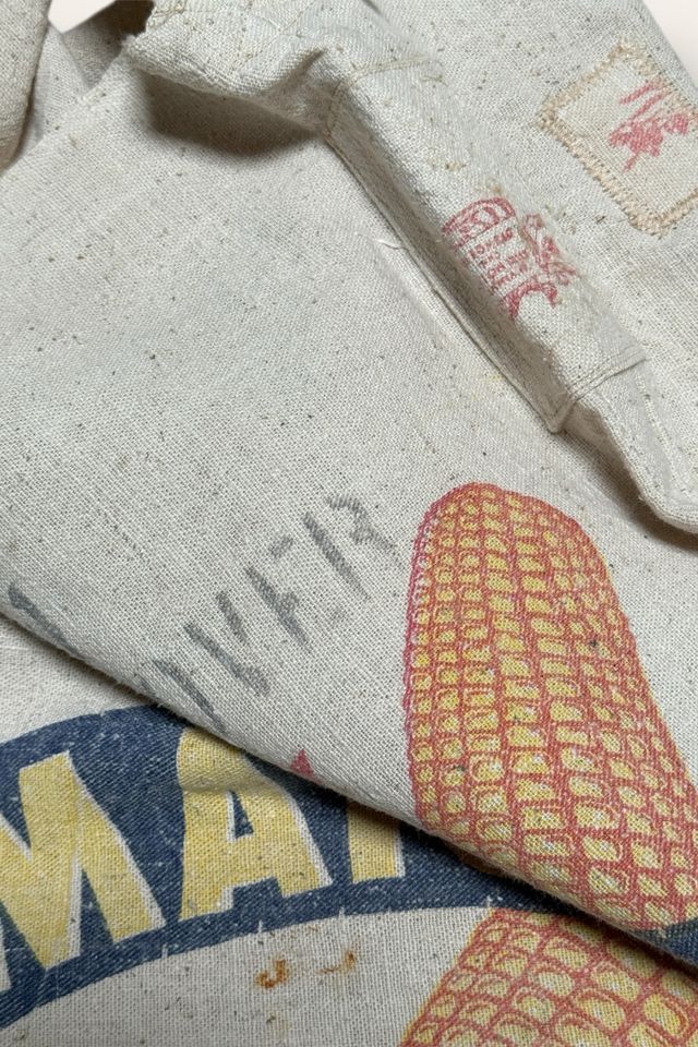 Vintage 1940's Seed Sack Reconstructed Maygold Bag Selected By Afterlife Boutique #1