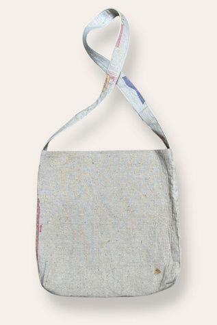 Женская сумка Afterlife Boutique Vintage 1940's Seed Sack Berry's World Reconstructed Bag Selected, цвет: Creme — фото 3