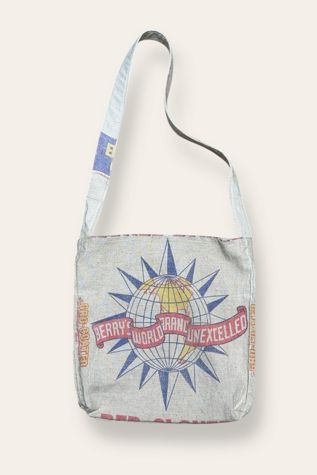 Vintage 1940's Seed Sack Berry's World Reconstructed Bag Selected By Afterlife Boutique