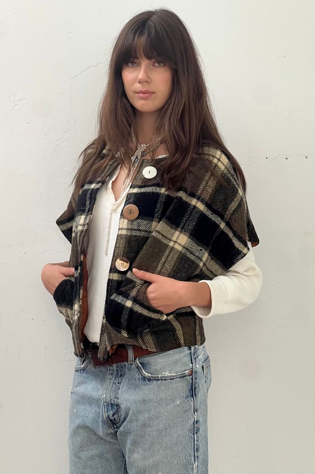 Vintage Wool Demi Cape Jacket Selected by Anna Corinna