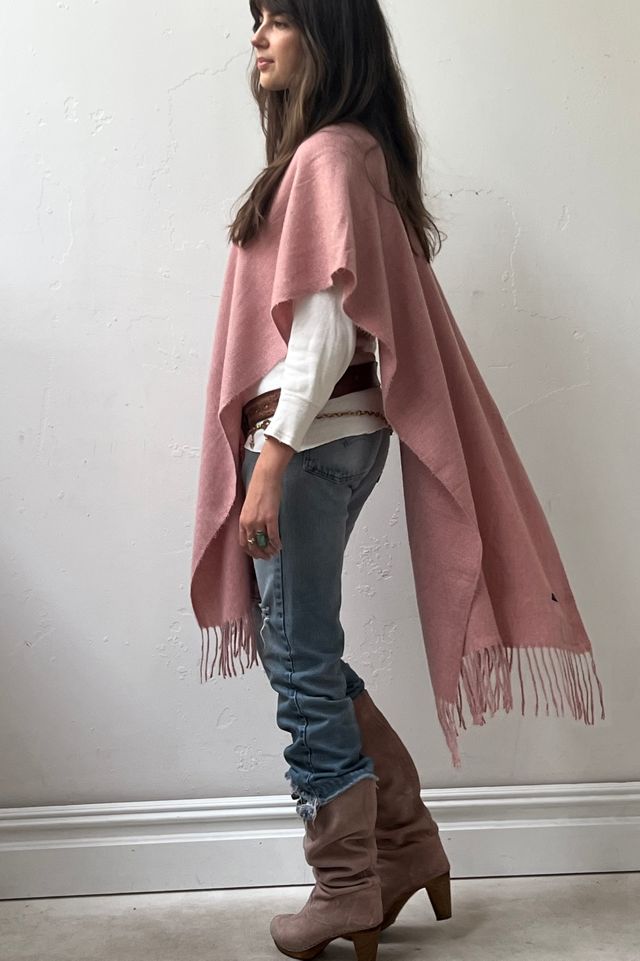 Anna Corinna Reworked Vintage Softest Pinky Poncho #1