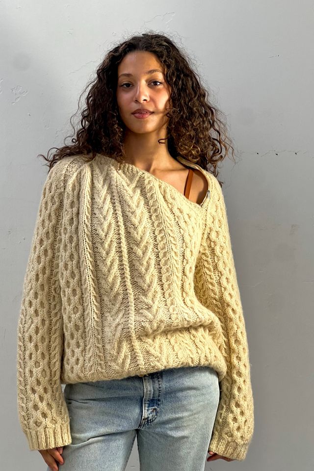 Vintage Hand Knit Wool Sassy Fisherman Sweater Selected by Anna Corinna