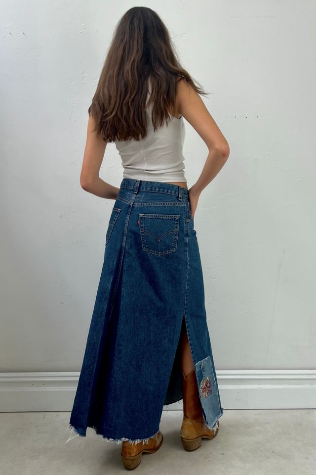 Anna Corinna Reworked Vintage Levi's Patched Jean Skirt #1