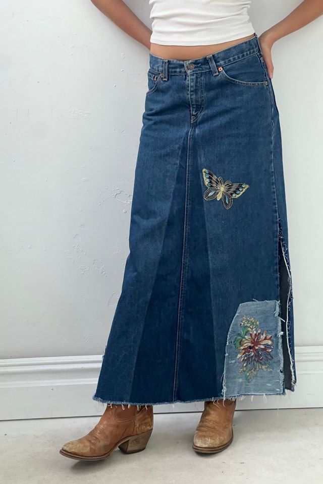 Anna Corinna Reworked Vintage Levi's Patched Jean Skirt #2