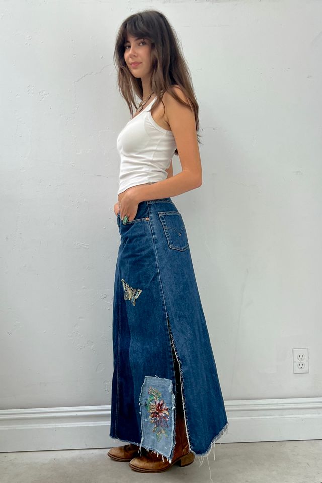 Anna Corinna Reworked Vintage Levi's Patched Jean Skirt #3