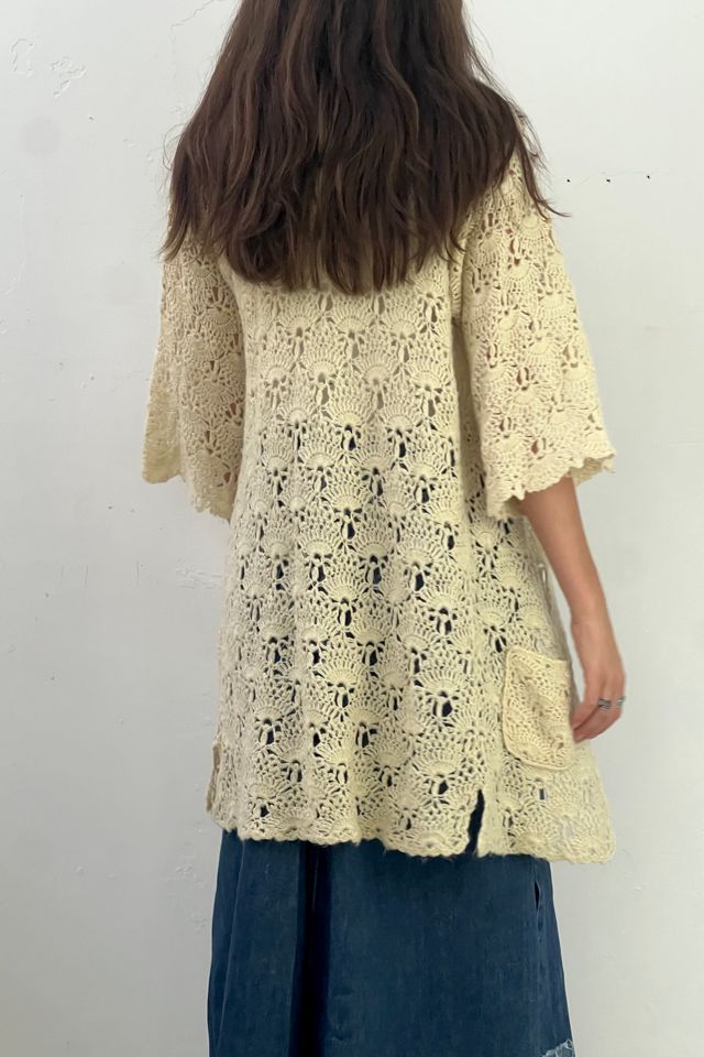 Vintage Lacy Knit Cardi Sweater Jacket Selected by Anna Corinna #2