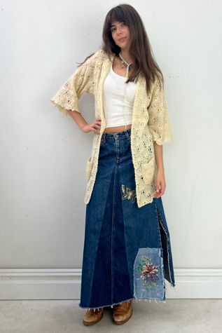 Vintage Lacy Knit Cardi Sweater Jacket Selected by Anna Corinna