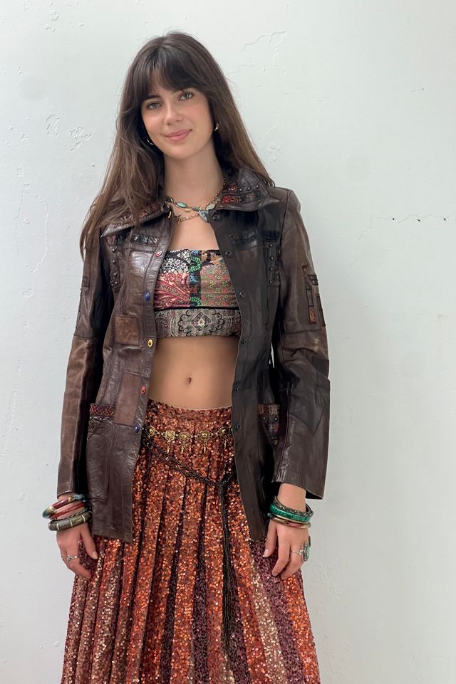 Vintage Patchwork Leather Jacket Selected by Anna Corinna
