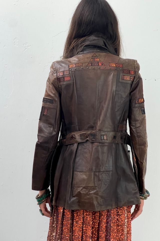Vintage Patchwork Leather Jacket Selected by Anna Corinna #1