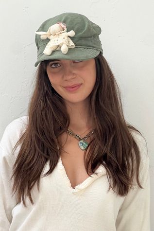 Anna Corinna Reworked Vintage Bunny Army Cap