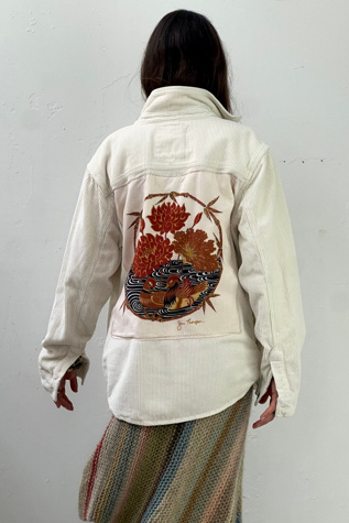 Anna Corinna Reworked Vintage Patched Corduroy Shirt Jacket