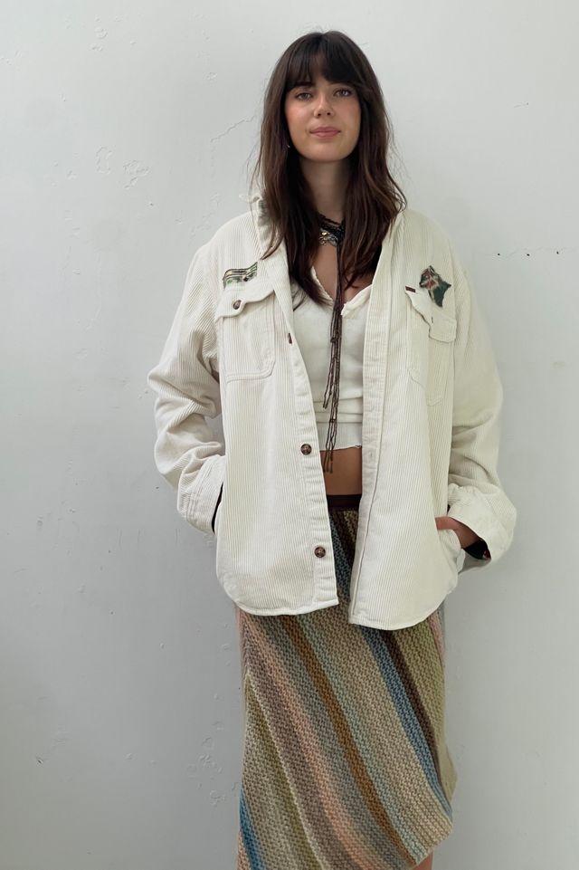 Anna Corinna Reworked Vintage Patched Corduroy Shirt Jacket #1