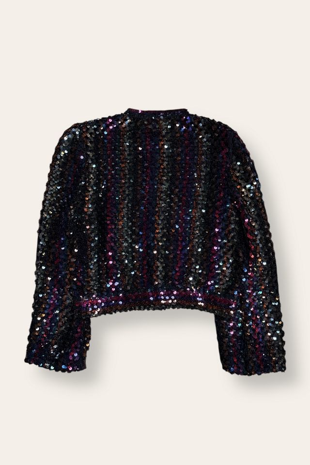 Vintage 1970's Sequins Knit Cardigan Sweater Selected By Afterlife Boutique #2