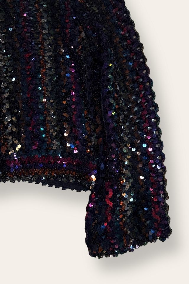 Vintage 1970's Sequins Knit Cardigan Sweater Selected By Afterlife Boutique #3