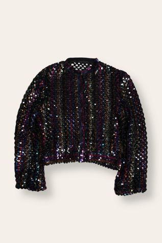 Vintage 1970's Sequins Knit Cardigan Sweater Selected By Afterlife Boutique