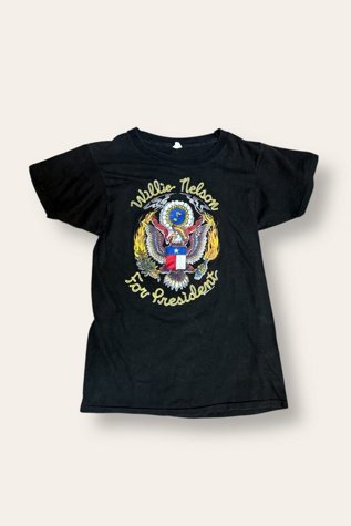 Vintage 1970's Willie Nelson For President T-shirt Selected By Afterlife Boutique