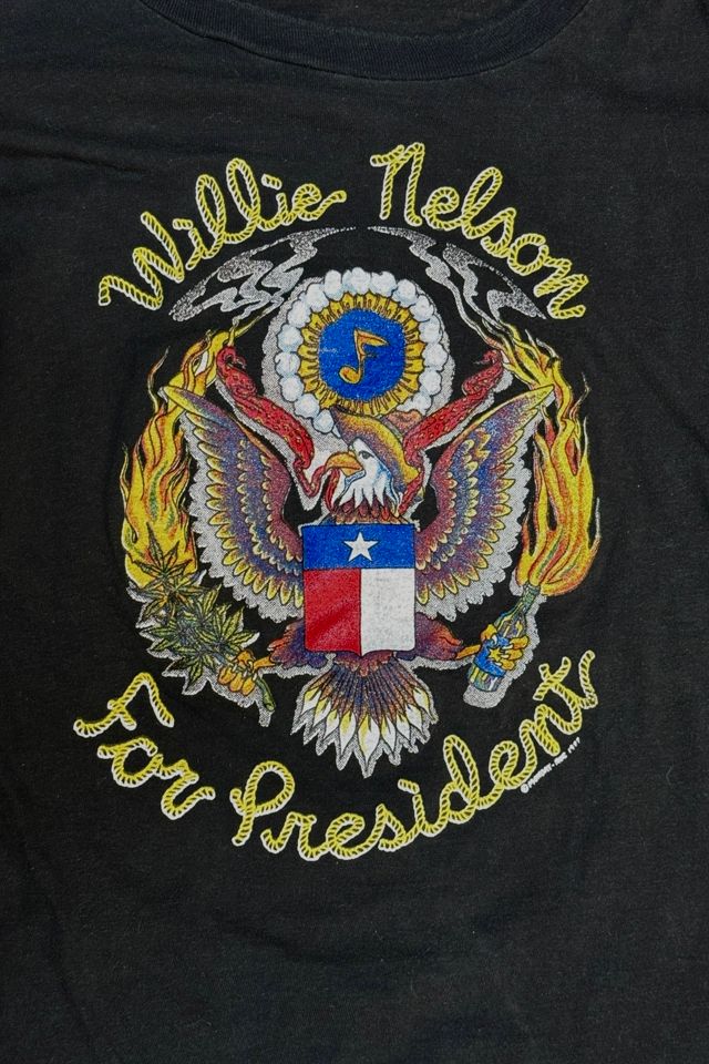 Vintage 1970's Willie Nelson For President T-shirt Selected By Afterlife Boutique #1