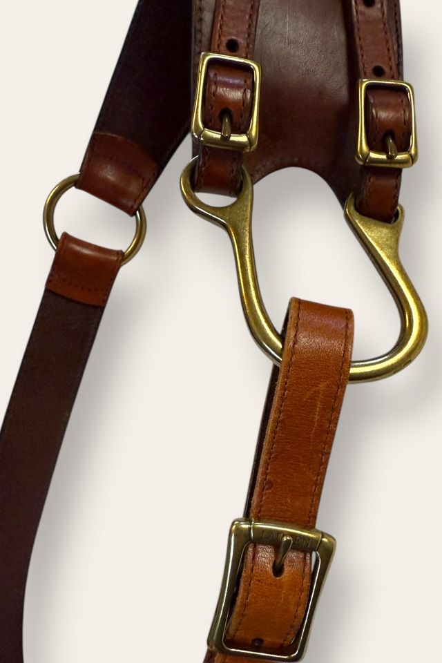 Vintage Ralph Lauren Horse Bit  Brass & Leather Belt Selected By Afterlife Boutique #2