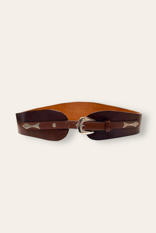 Vintage 1990's Leather Western Belt Selected By Afterlife Boutique