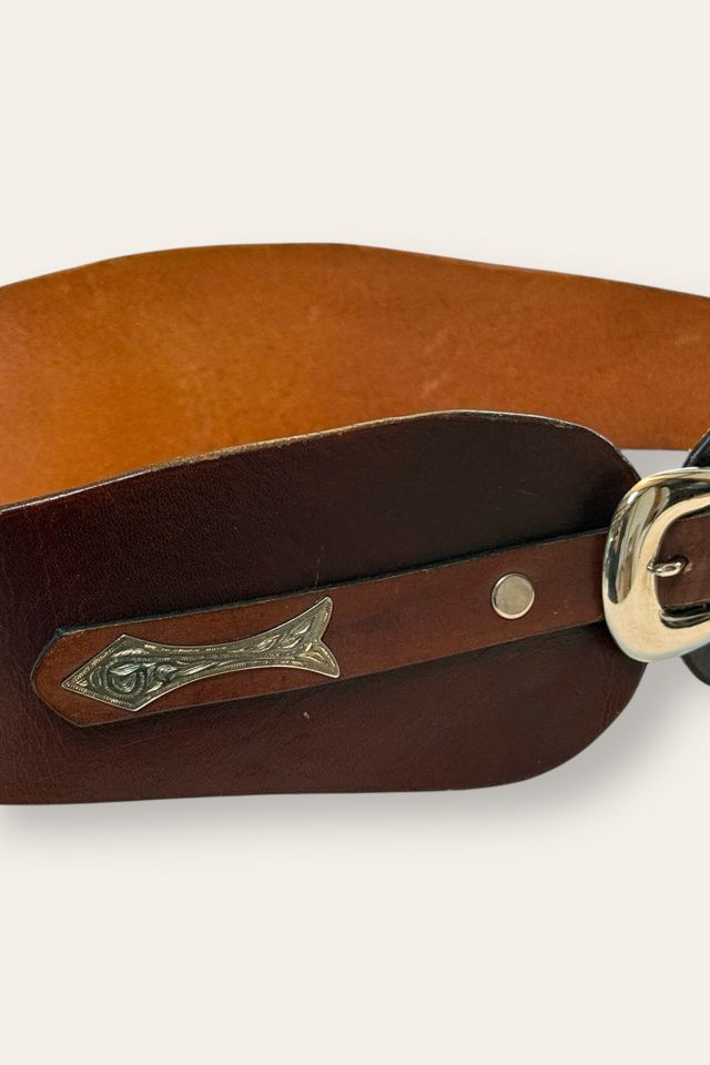 Vintage 1990's Leather Western Belt Selected By Afterlife Boutique #1
