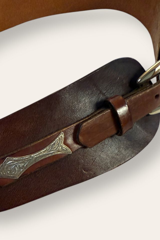 Vintage 1990's Leather Western Belt Selected By Afterlife Boutique #3