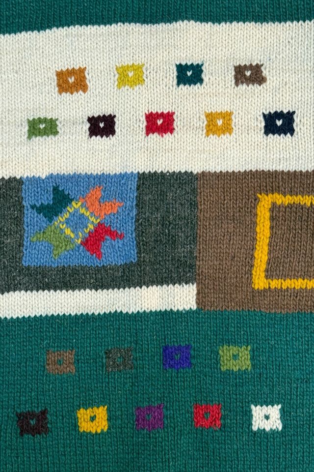 Vintage 1990's Multi-Colored Wool Cardigan Selected By Afterlife Boutique #1