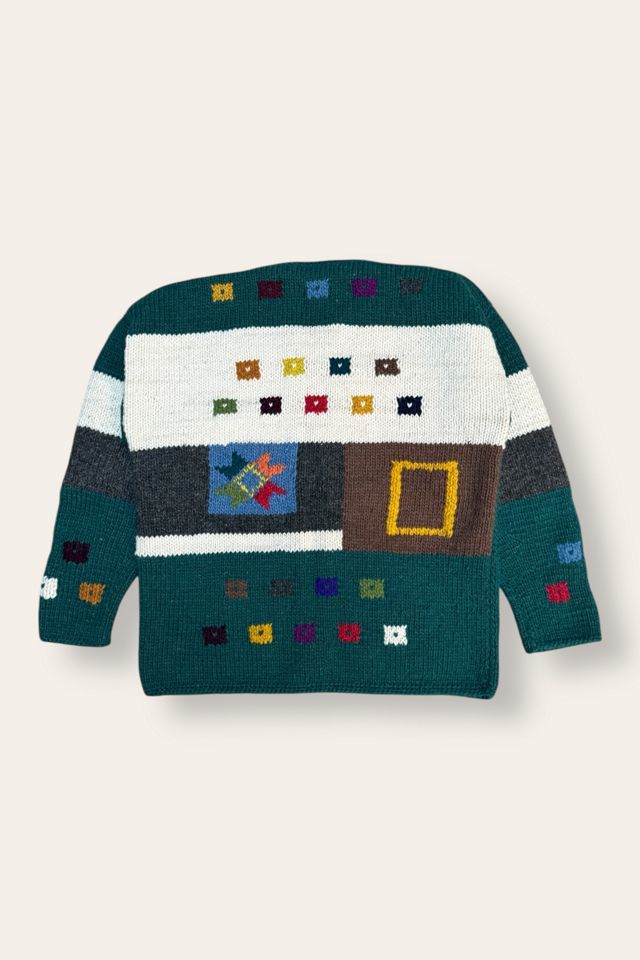Vintage 1990's Multi-Colored Wool Cardigan Selected By Afterlife Boutique #2