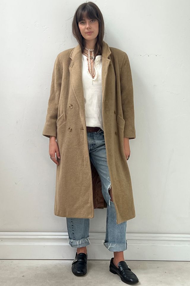 Vintage Camel Color Wool Coat Selected by Anna Corinna