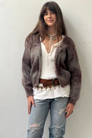Vintage Fuzzy Cardi Sweater Selected by Anna Corinna