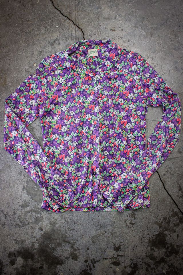 Vintage 70s Patty's Flower Button Up Selected by Black Shag Vintage #2