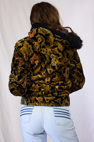Женская куртка Black Shag Vintage 60s Tapestry Zip Up Jacket Selected, цвет: Разноцветный — фото 2