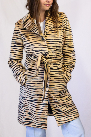 Vintage Bebe Tiger Stripe Coat Selected by Black Shag Vintage