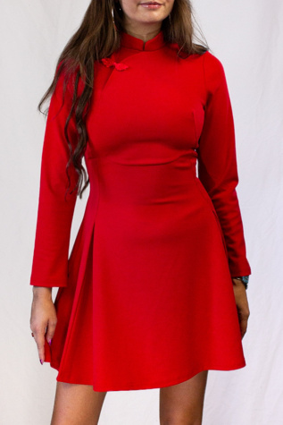Vintage Xin Yi Fushi Red Dress Selected by Black Shag Vintage