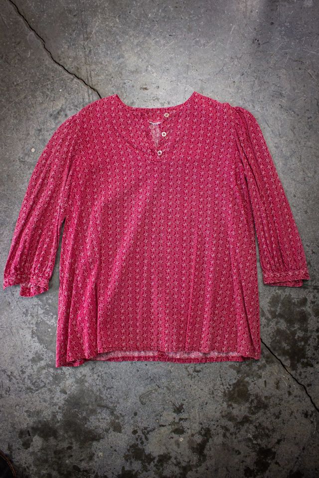 Vintage Red Floral Blouse Selected by Black Shag Vintage #2