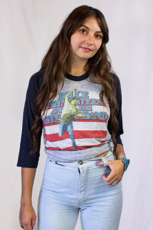 Vintage 1984/85 Bruce Springsteen Born in the USA Raglan Concert T Shirt Selected by Black Shag Vintage