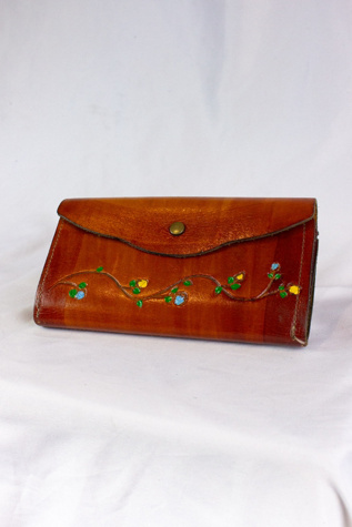 Vintage Vivian Thompson Brown Leather Wallet Selected by Black Shag Vintage