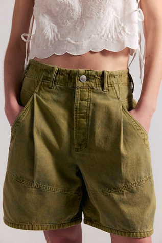 Wild Rebel Barrel Shorts at Free People in Outlaw Taupe, Size: US 4