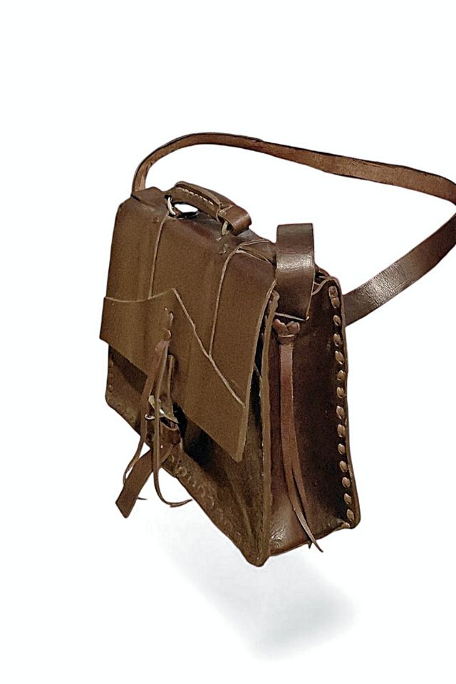 Vintage Handmade Leather Messenger Bag Selected by Garbage Soup #1