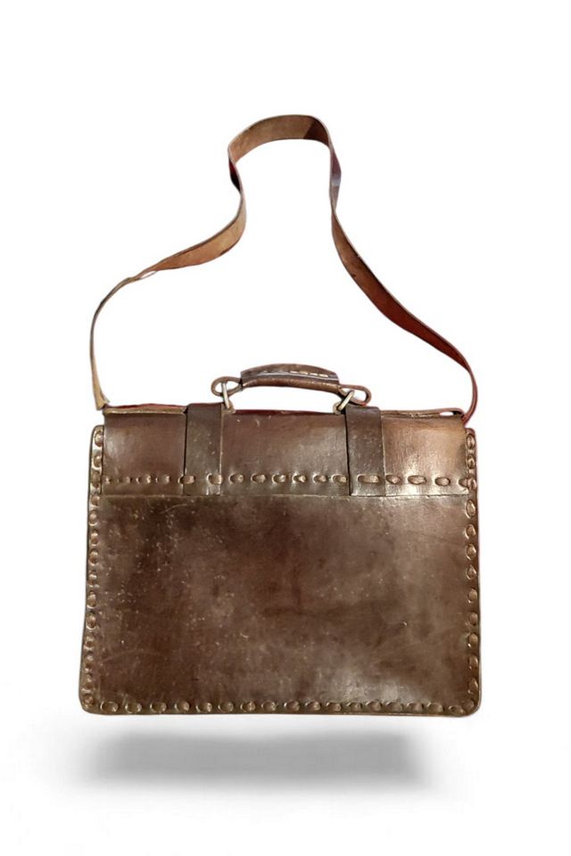 Vintage Handmade Leather Messenger Bag Selected by Garbage Soup #2