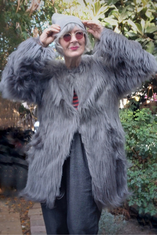 Unreal Fur Faux Mongolian Fur Coat Selected by Garbage Soup