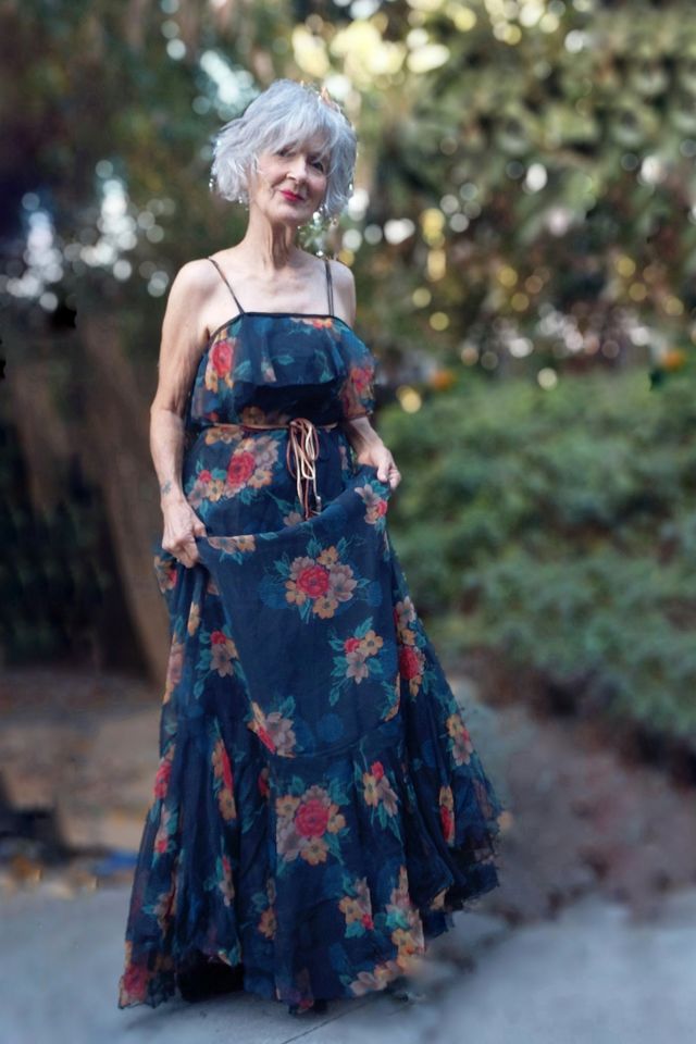 AJ Bari Chiffon Maxi Dress Selected by Garbage Soup #1