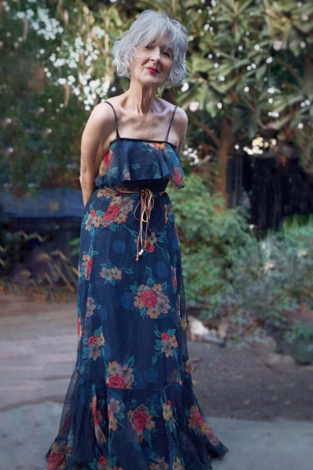 AJ Bari Chiffon Maxi Dress Selected by Garbage Soup #2