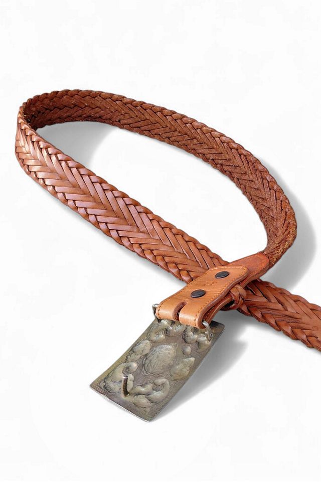 1980's Woven Leather Belt Selected by Garbage Soup #2